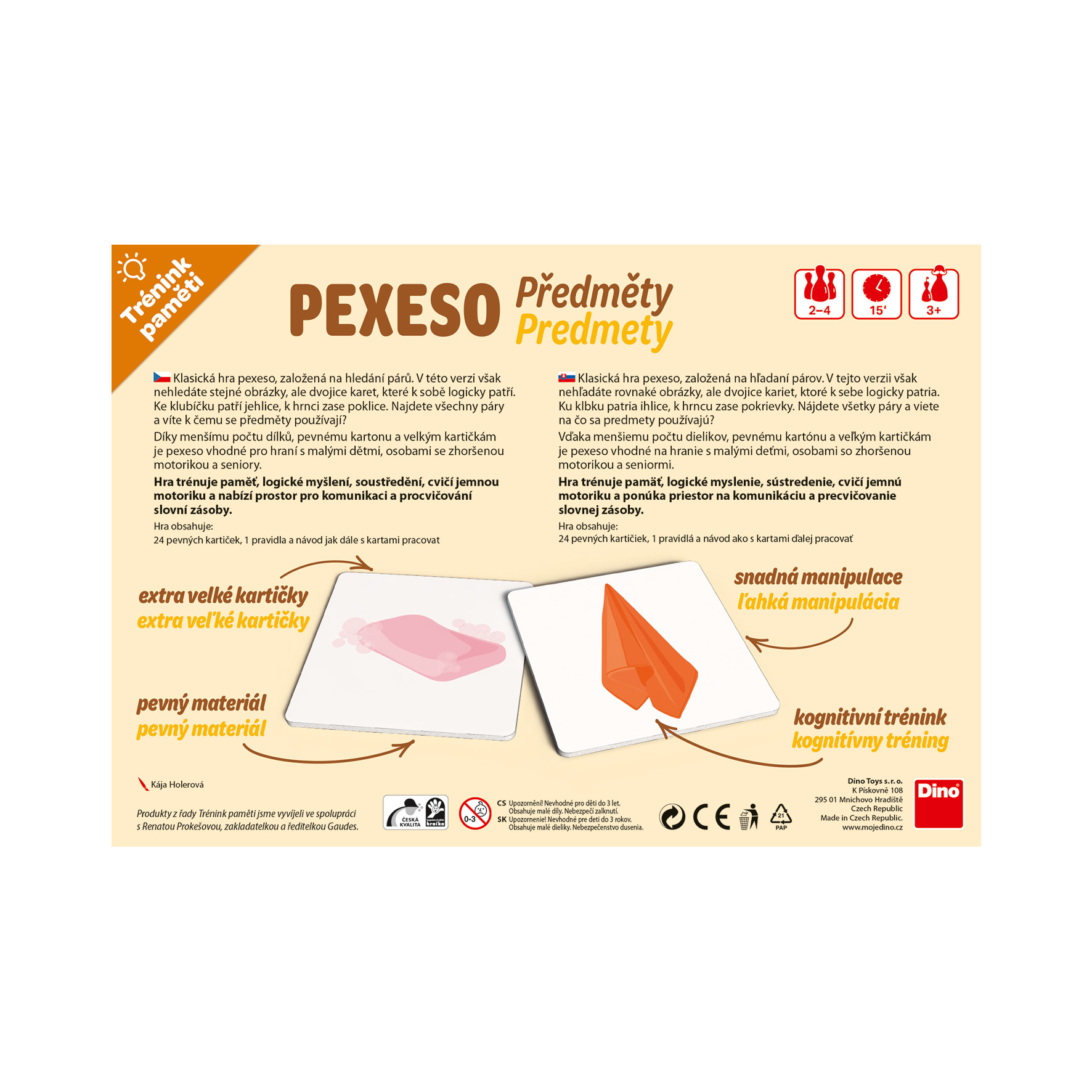 Tréning pamäti: Pexeso Predmety