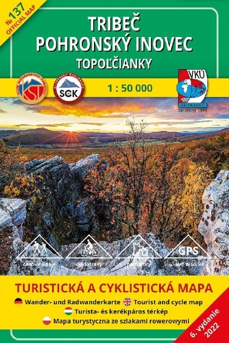 Tribeč, Pohronský Inovec, Topoľčianky - TM 137, 1: 50 000, 6. vydanie
