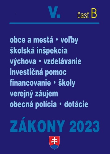 Kniha Zákony 2023 V. časť B