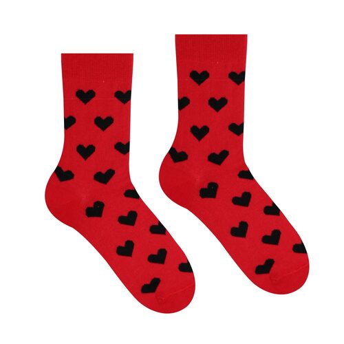 HestySocks Detské ponožky Malé srdiečka červené HestySocks (veľkosť: 25-29)