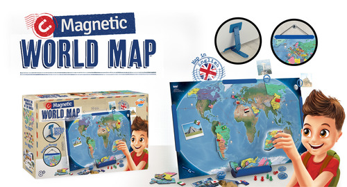Buki Magnetická mapa sveta EN verzia BUKI