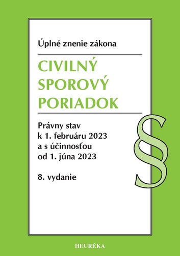 Civilný sporový poriadok. Úzz, 8. vydanie 2023