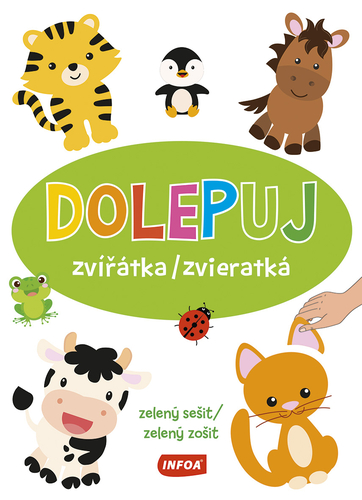 Kniha Dolepuj zvířátka/zvieratká zelený sešit/zelený zošit