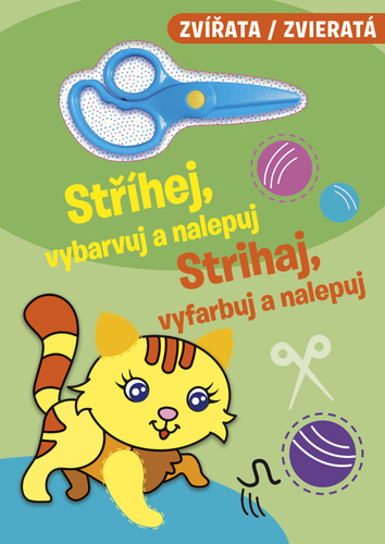 Kniha Strihaj, vyfarbuj a nalepuj - Zvieratá