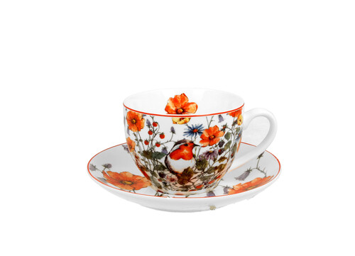 Porcelánová šálka s podšálkou Wild Bird - Divý vták 250 ml