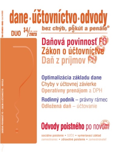 Kniha DUO 3-4/2023 – Dane, účtovníctvo, odvody bez chýb, pokút a penále