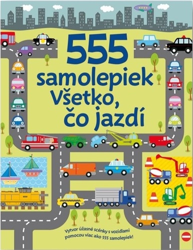 Kniha 555 samolepiek - Všetko, čo jazdí