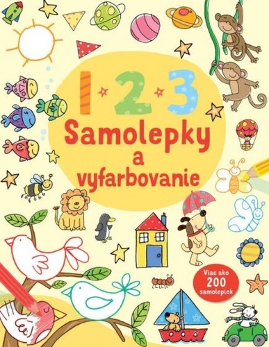 Kniha 123 Samolepky a vyfarbovanie