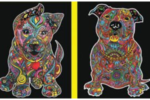 Colorvelvet zamatový zápisník A5 Psy