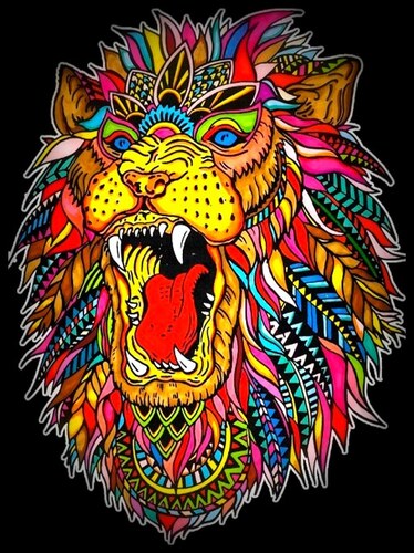 Colorvelvet zamatový obrázok Leví kráľ A4