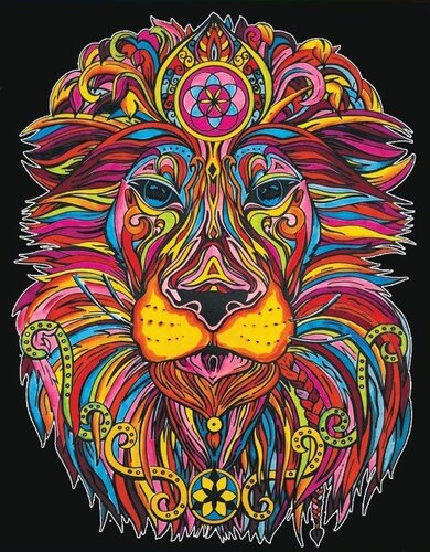 Colorvelvet zamatový obrázok Lev veľký