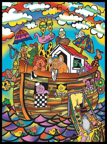 Colorvelvet zamatový obrázok Noemova archa A4