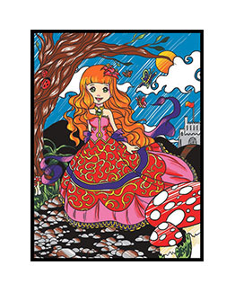 Colorvelvet zamatový obrázok Princezná A4