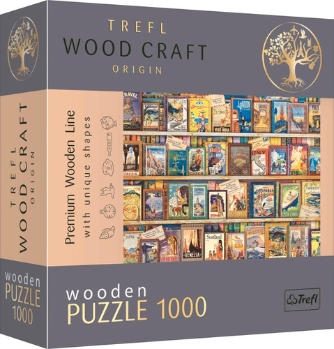 Drevené puzzle Svetoví cestovní sprievodcovia 1000 Trefl