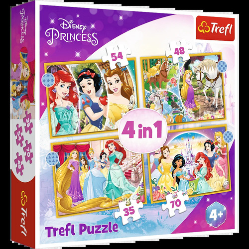 Trefl Puzzle Disney Princezné 4v1 Trefl