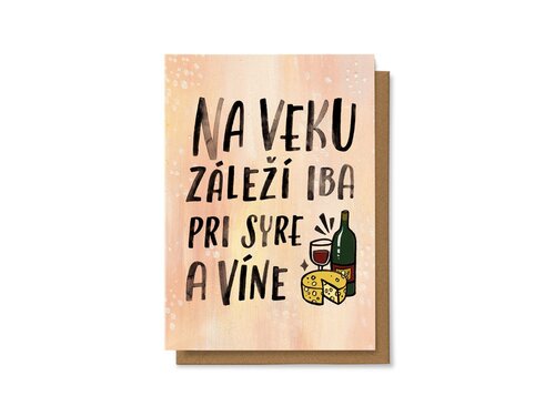 Na veku záleží iba pri syre a víne