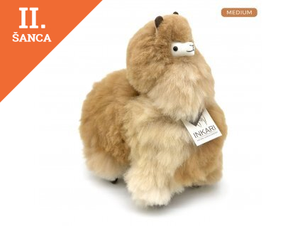 Lacná hra Plyšová hračka Alpaca MEDIUM – SANDSTONE