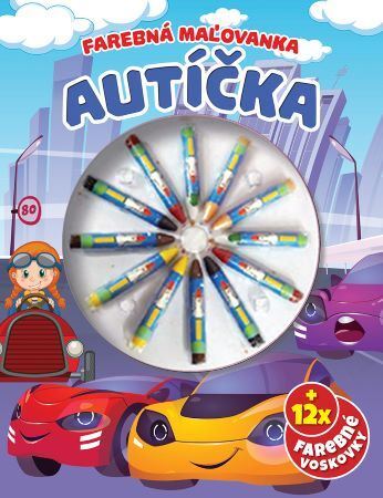 Kniha Farebná maľovanka - autíčka