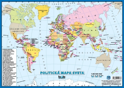Kniha Politická mapa sveta (A3)