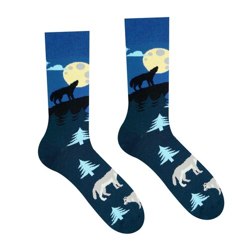 Unisex ponožky Vlk HestySocks (veľkosť: 43-46)