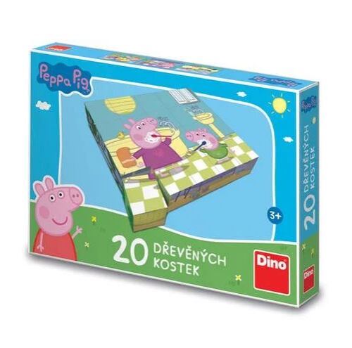 Kniha Dřevěné kostky Peppa Pig Veselý den
