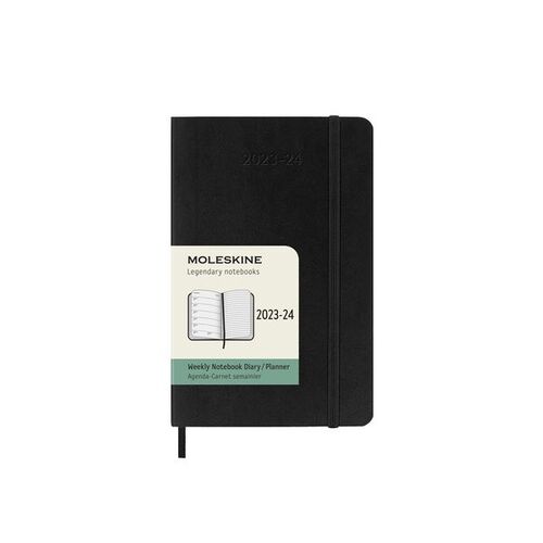 Diár MOLESKINE 18m 2023-2024 týždenný mäkký čierny S