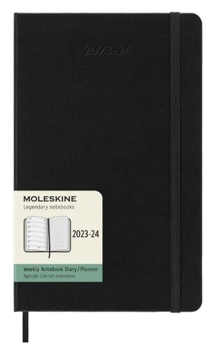 Diár MOLESKINE 18m 2023-2024 týždenný tvrdý čierny L