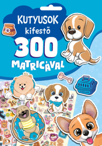 Kutyusok kifestő 300 matricával