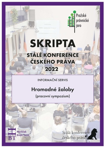 Kniha SRIPTA SKČP Hromadné žaloby (pracovní sympozium)
