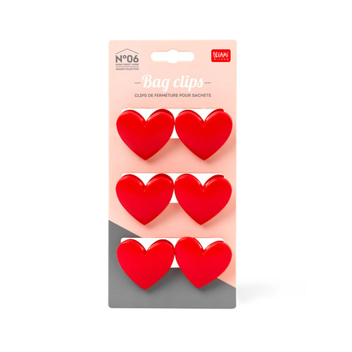 Legami Sada klipov na vrecká Heart 6 ks
