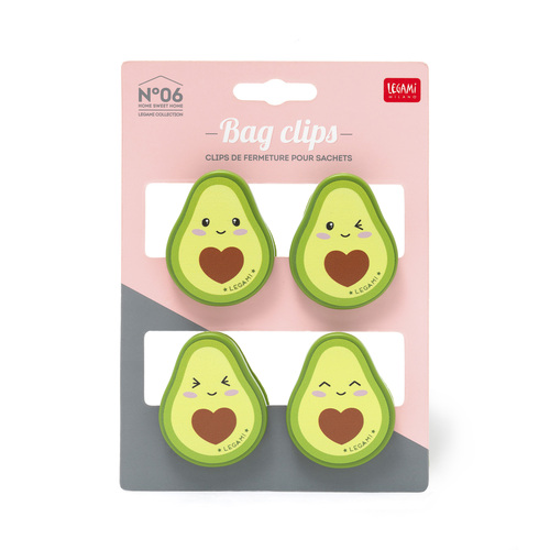 Legami Sada klipov na vrecká Avocado 4 ks