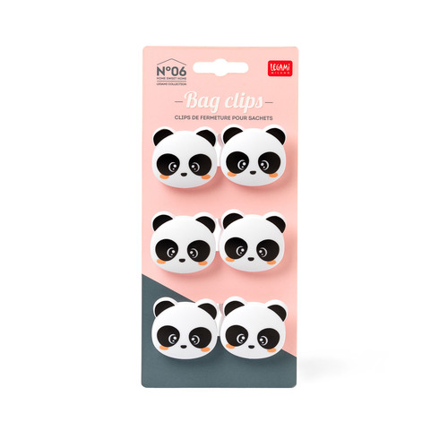 Legami Legami Sada klipov na vrecká Panda 6 ks