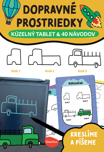 Kniha Kúzelný tablet & 40 návodov – DOPRAVNÉ PROSTRIEDKY