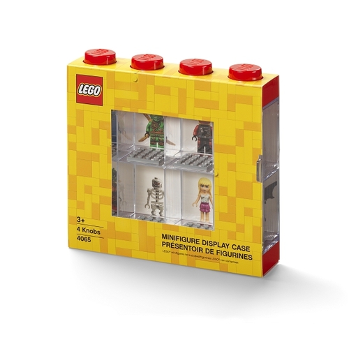 LEGO zberateľská skrinka na 8 minifigúrok, červená