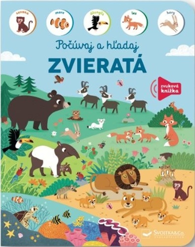 Kniha Zvieratá - počúvaj a hľadaj
