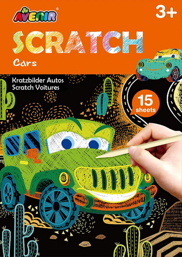 Škrabací kniha aktivit mini: Auta