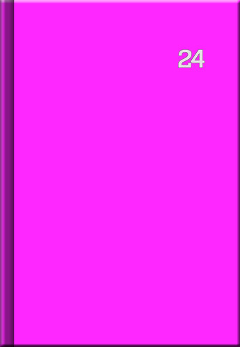 Denný diár PRINT Neon ružový 2024