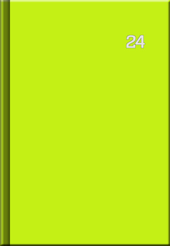 Denný diár PRINT Neon žltý 2024