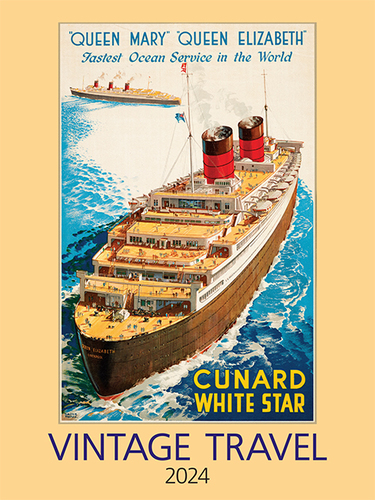 Nástenný kalendár Vintage travel 2024