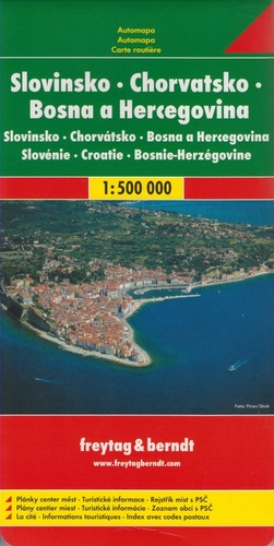 Slovinsko, Chorvatsko, Bosna a Hercegovina 1: 500 000 automapa