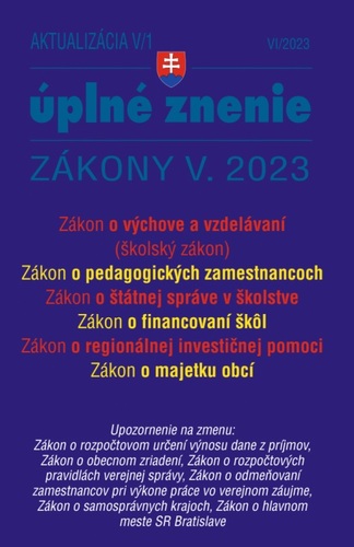 Kniha Aktualizácia V/1 2023 – štátna služba, informačné technológie verejnej správy