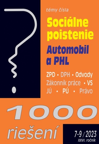 1000 riešení 7-9 2023 - Sociálne poistenie - zmeny
