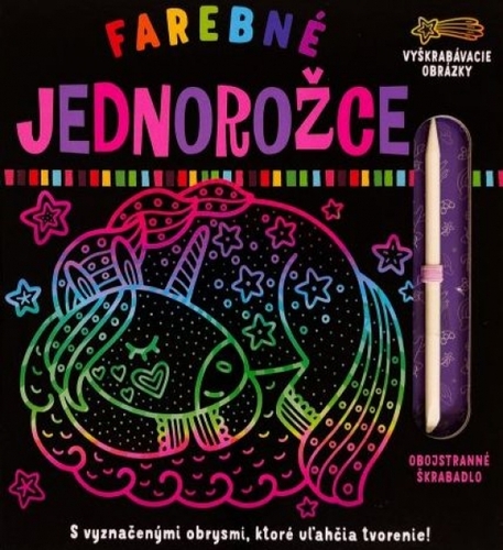 Kniha Farebné jednorožce - Vyškrabovacie obrázky