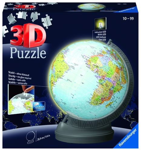 3D Puzzle-Ball Svietiaci glóbus 540 Ravensburger