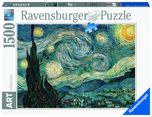 Ravensburger Puzzle Vincent Van Gogh: Hviezdna noc Art Collection 1500 Ravensburger