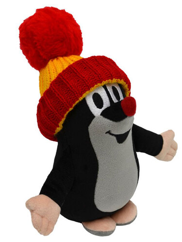 Kniha tvorme s.r.o. Plyšový Krtko v čapici (červeno žltá, 20cm)