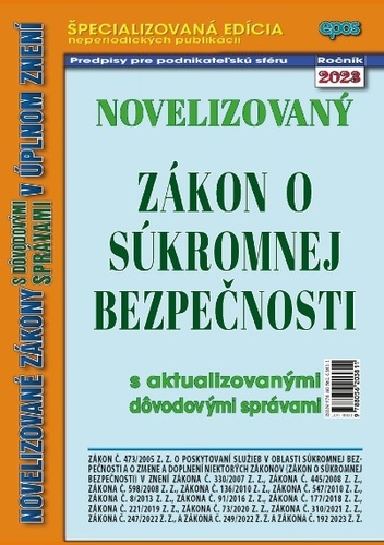 Novelizovaný zákon o súkromnej bezpečnosti 8/2023