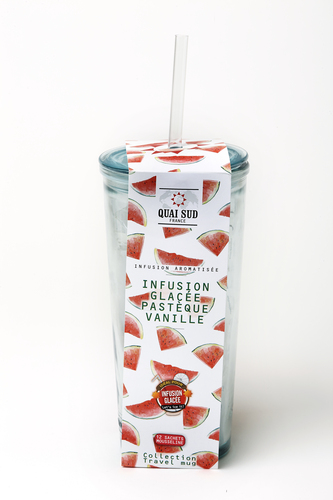 QUAI SUD Cestovný hrnček na ľadový čaj, vodný melón-vanilka