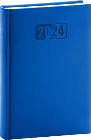 Presco Group Denný diár Aprint 2024, modrý, 15 × 21 cm
