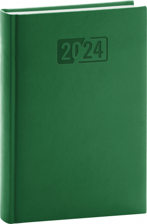 Presco Group Denný diár Aprint 2024, zelený, 15 × 21 cm
